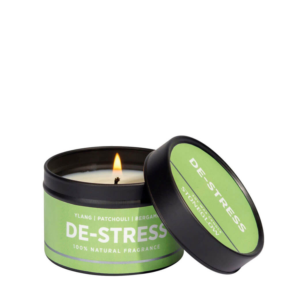 Stoneglow Wellbeing De Stress Scented Candle Tin